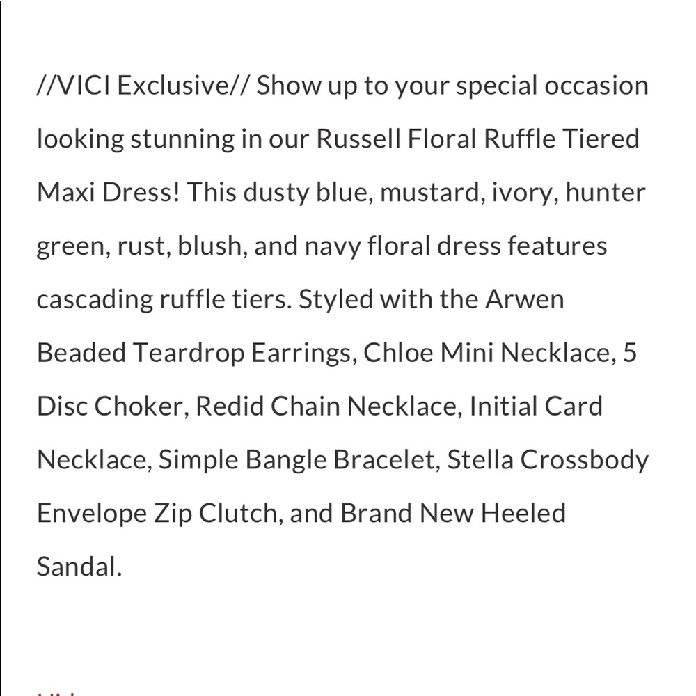 Russell floral ruffle tiered VICI dress - Picture 5 of 8